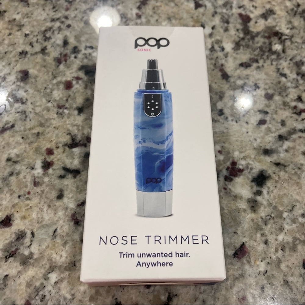 Pop sonic blue marble nose trimmer New in box and sealed travel size